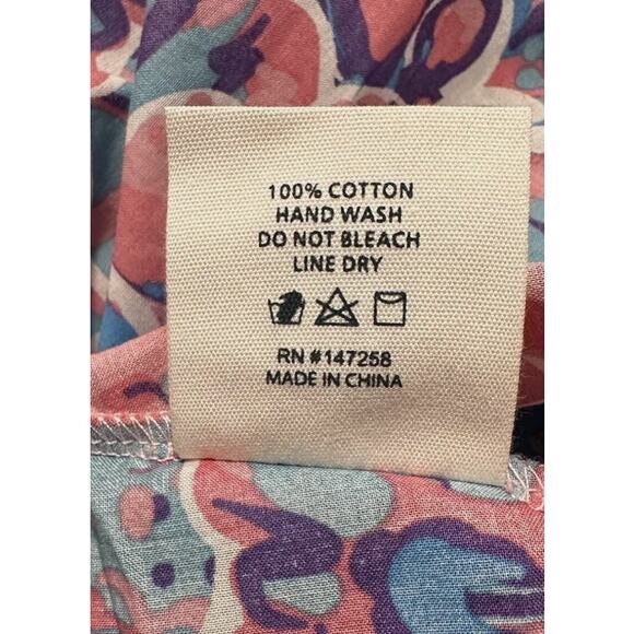 Simply Southern Tropical FLowers Maxi Dress XL Pom Poms - Picture 6 of 6